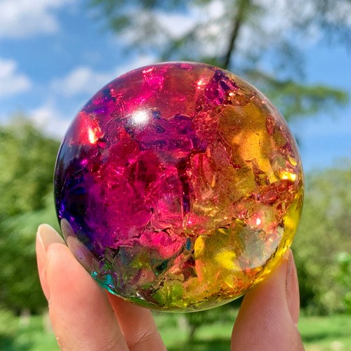 Sfera quarzo arcobaleno - di,