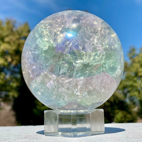 Sfera quarzo arcobaleno - di,