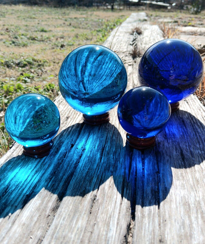 Palline cristallo acqua blu - palline, acqua/blu