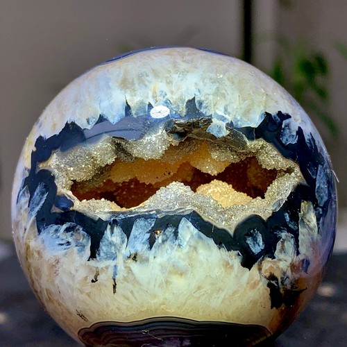 Sfera agata striscia nera - di,