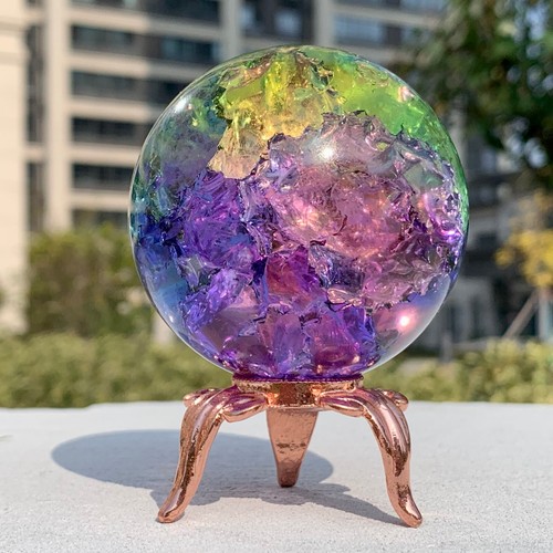 Sfera quarzo arcobaleno - di,