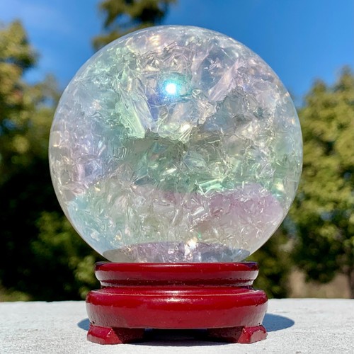 Sfera quarzo arcobaleno - di,