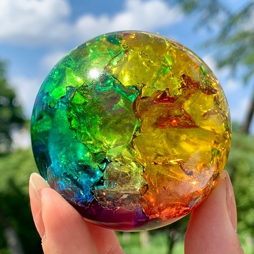 Sfera quarzo arcobaleno - di,