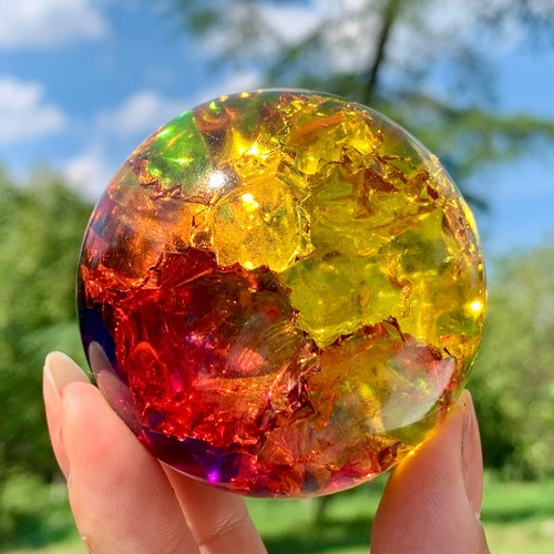Sfera quarzo arcobaleno - di,